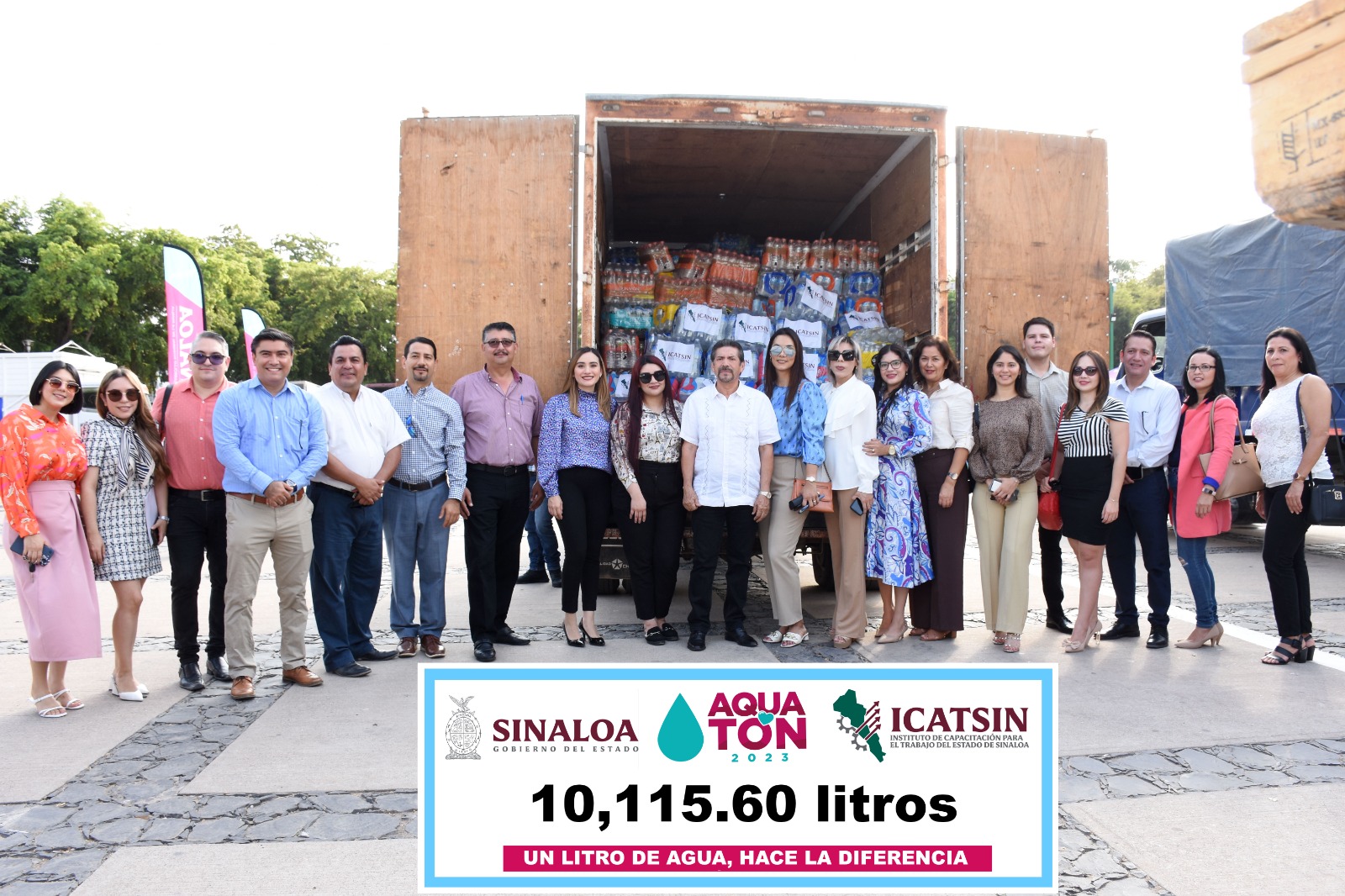 ICATSIN APORTA 10 MIL 115.60 LITROS DE AGUA EMBOTELLADA AL AQUATÓN 2023
